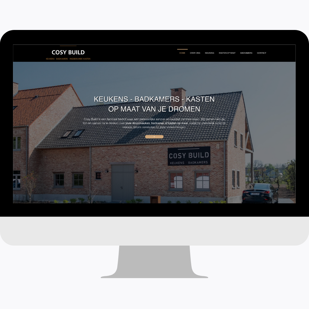 Gerealiseerde website weergegeven in desktopweergave